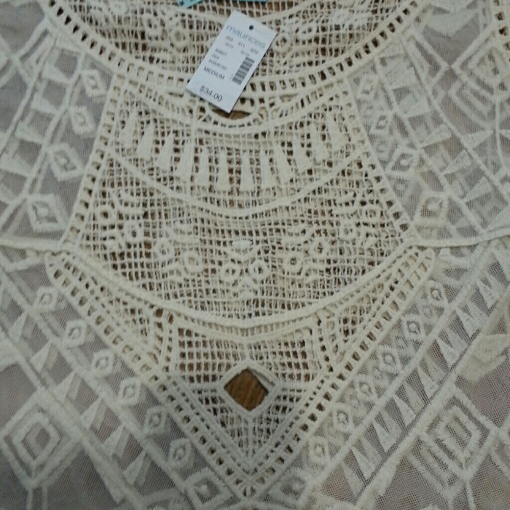 Lace and Crocheted Top - Picture 3 of 7